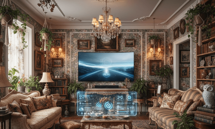 Maximalist Interior Design Meets Advanced Smart Home Technology